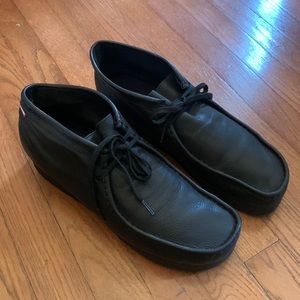 Clarks Originals Stinson Hi Wallabee Men’s Black Leather Boot